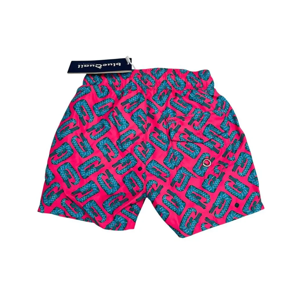 NWT Blue Quail 12M Alligator Swim Trunks